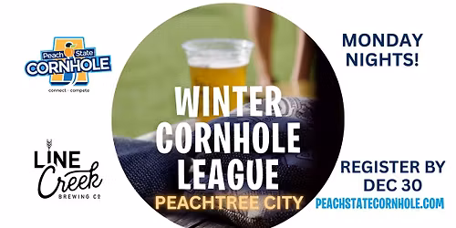 Winter Cornhole League at Line Creek Brewing - Peachtree City [Register by Dec 30]