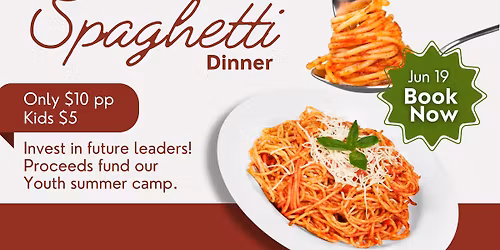 Spaghetti Dinner Youth Fundraiser Event