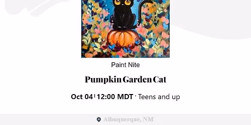 Paint Nite: Pumpkin Garden Cat