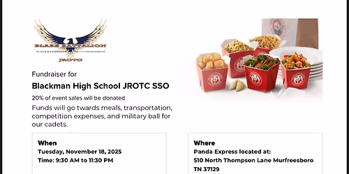 Panda Express Spirit Night 