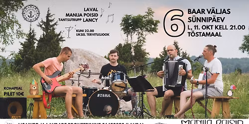 Baar Väljas 6. sünnipäev | L, 11. okt Tõstamaal
