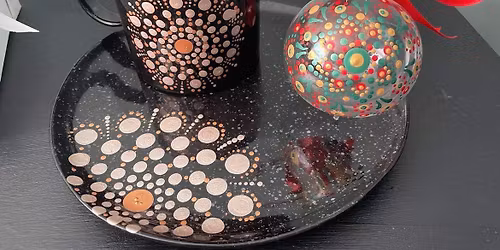 Christmas Workshop - Mandala Style Glass Bauble ,Ceramic Mug  & Side Plate
