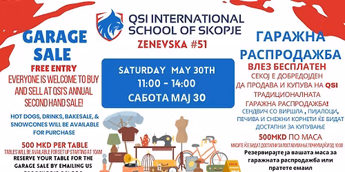 QSI Skopje Annual Garage Sale