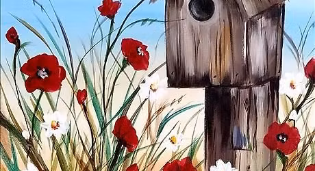 Sunday Escape: Seaside Wildflowers Paint Party Starting at $37+$15 DIY Candles!