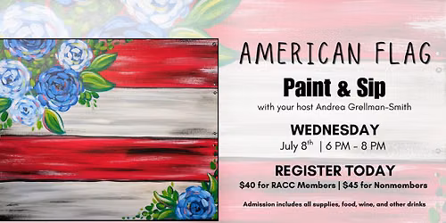 American Flag Paint & Sip