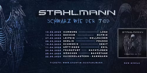 STAHLMANN \u2013 SCHWARZ WIE DER TOD TOUR 2026 - Kaiserslautern