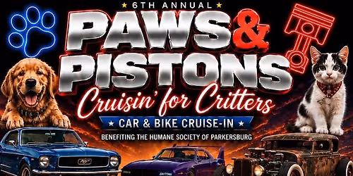 Paws & Pistons Cruisin' for Critters Car & Bike Show