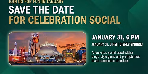 \ud83c\udfb2 Celebration Social Bingo Crawl at Disney Springs