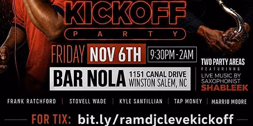 WSSU HOMECOMING 2026 - 2nd ANNUAL RAM REUNION - DJ CLEVE KICKOFF PARTY