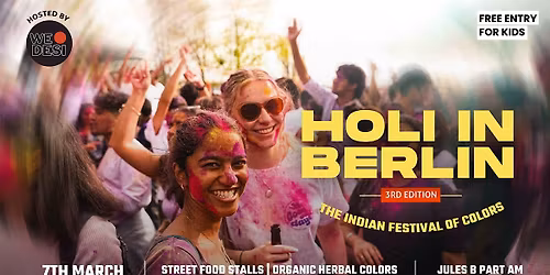 Holi In Berlin 2026 - Festival of Colors |Food Stalls|Bollywood - Wedesi