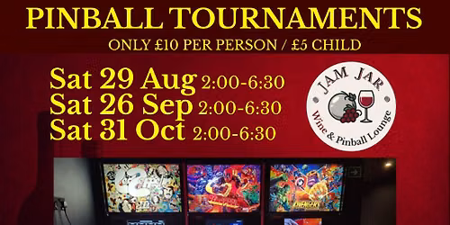 Jam Jar Pinball Summer Tournaments