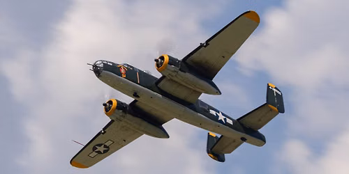 B-25 Display & Performance at the National Warplane Museum Airshow (Geneseo, NY D52)