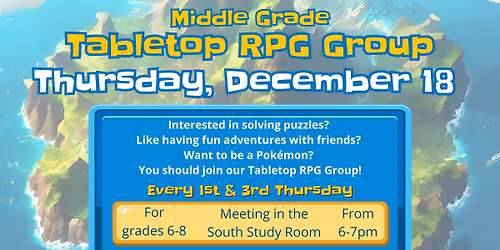 Middle Grade Tabletop RPG Group