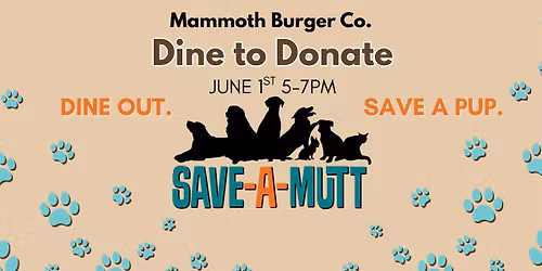 Save-A-Mutt CHARITY NIGHT \ud83d\udc36 Dine with us to donate!
