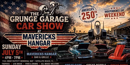 The Grunge Garage Car Show at Mavericks Hangar \ud83c\uddfa\ud83c\uddf8