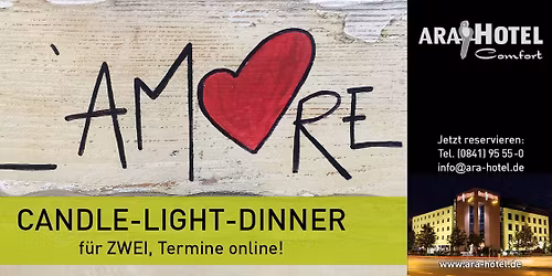 Candle Light Dinner f\u00fcr 2