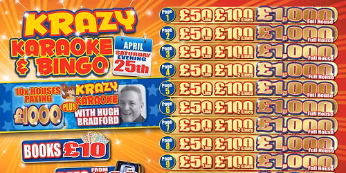 Krazy Karaoke & 10 x \u00a31000 Houses