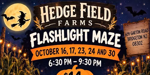 Hedge Field Farms Flashlight Maze