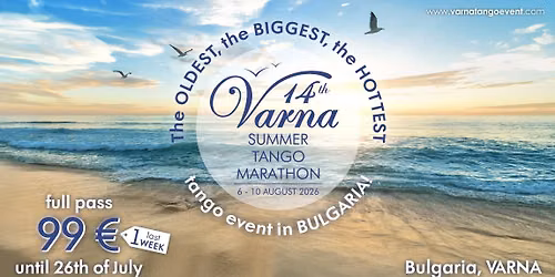 AFTER MARATHON milonga of the 14th Varna Summer TANGO Marathon, 6-10 August 2026