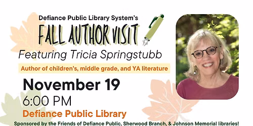 Fall Author Visit: Tricia Springstubb