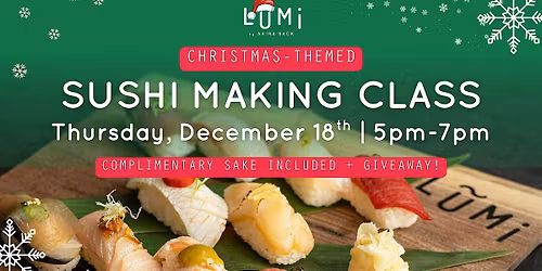 Christmas-themed Sushi Making Class at Lumi