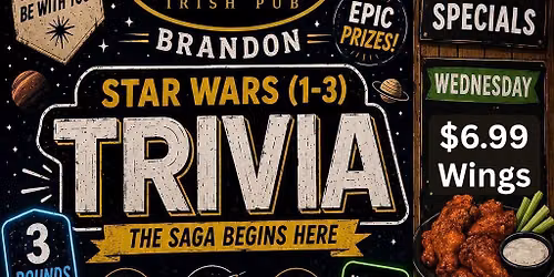 Star Wars (1-3) Trivia @ 1916 Irish Pub Brandon