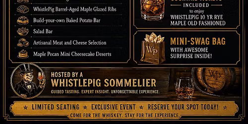 VIP Rare Whiskey Tasting - Whistle Pig