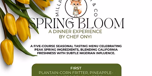 Spring Bloom II: A Dinner Experience by Chef Onyi
