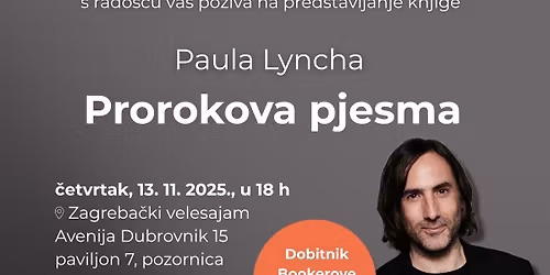 Predstavljanje knjige Paula Lyncha \u201eProrokova pjesma\u201c