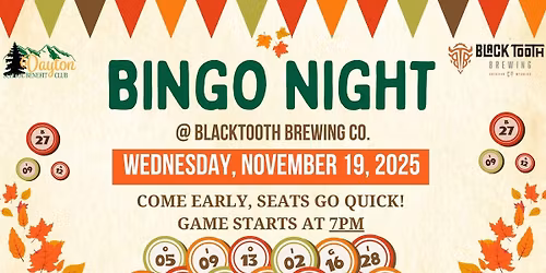 Black Tooth Brewing Company Bingo