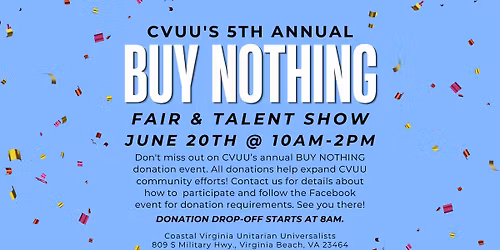 5th Annual Buy Nothing Fair & Talent Show