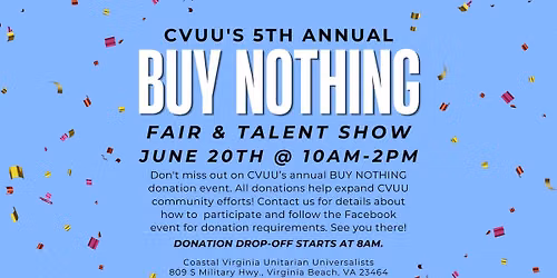 5th Annual Buy Nothing Fair & Talent Show