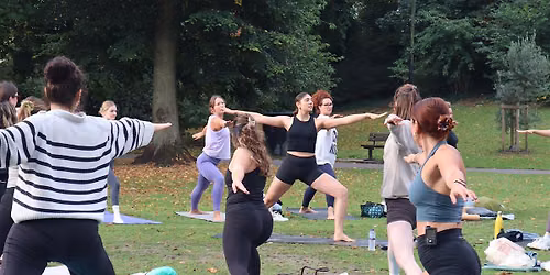 glasshouse studio x nothing fancy x arete run club| yoga in the park