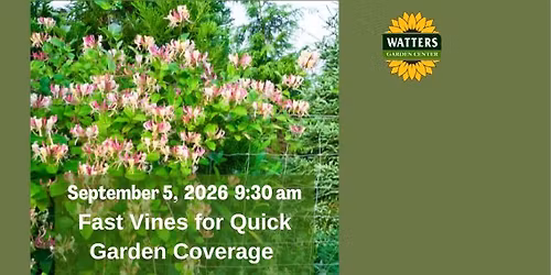 Free Garden Class: Fast Vines for Quick Garden Coverage 