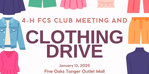 FCS Club January Meeting & Clothing Drive