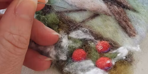 Felted Robin Winter Landscape Picture Workshop FULLY BOOKED