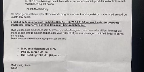 TV Syd Lukket for tilmeldinger