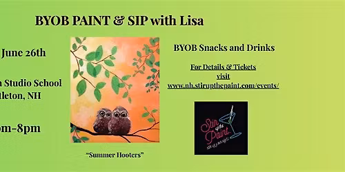 "Summer Hooters", a BYOB PAINT & SIP with Lisa, Littleton NH