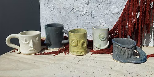 Fantastical Face Mugs Pottery Workshop - Intro to Ceramics Class