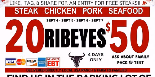 GRAND OPENING: 20 FOR $50 \/ HUGE TRUCKLOAD MEAT SALE IN MENTOR, OH @ MENARDS