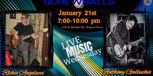 Duo Debut night at Screwballs with Richie Angelucci and Anthony Galluchio!