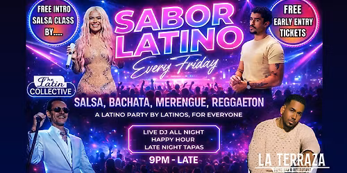 FREE SALSA & BACHATA CLASS + Latino night with live DJ until late