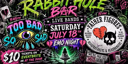 Emo Night @ The Rabbit Hole Bar! Live Bands
