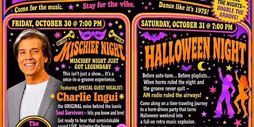 Don\u2019t miss the hottest Retro Halloween Celebration in town with AM Radio Tribute Band with HORNS!!! 