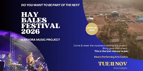 Moora Music Project & Hay Bales Festival 2026 Meet & Greet