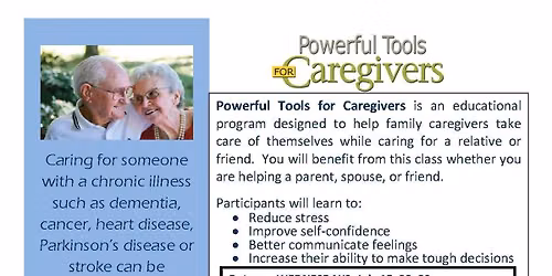 Powerful Tools for Caregivers Workshop ~ 6 weeks July & August 2026