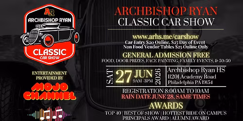2026 Archbishop Ryan Classic Car Show