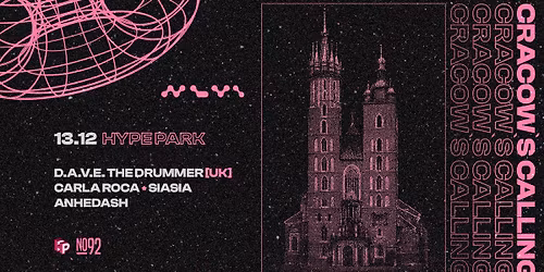 CRACOW`S CALLING: d.a.v.e. the drummer (uk) | carla roca | siasia | anhedash