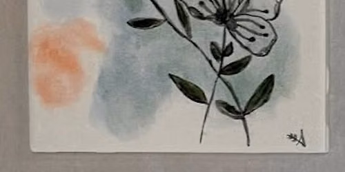 Spruce: Watercolor on Tile
