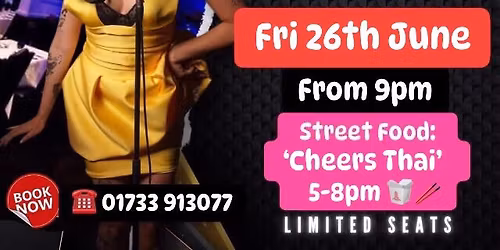 AMY WINEHOUSE TRIBUTE SHOW + \u2018Cheers Thai\u2019 Street Food \ud83e\udd61\ud83e\udd62 @ The Cock Inn, Peterborough, PE4 6LW